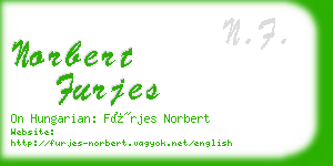 norbert furjes business card